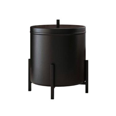 Imagem de Lixeira Para Banheiro E Cozinha Level Preto 6L - Dream Home