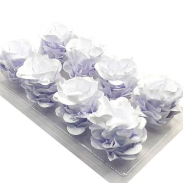 Imagem de Kit com 120 Forminhas para Doces Finos em Formato de Flor – Linha Style Elegante – Ideal para Casamentos, Aniversários e Festas Sofisticadas(Branco)