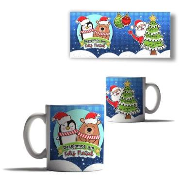 Imagem de Caneca Porcelana Natal Papai Noel Fofinho Feliz Natal Ano 1 - Enjoy Sh