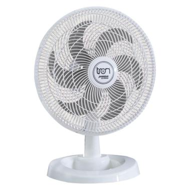 Imagem de Ventilador Mesa Lorena Branco Oscilante 110V Pás Prata