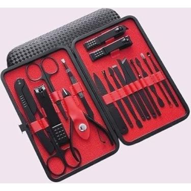 Imagem de Conjunto de manicure – Kit profissional de pedicure para cortadores de unhas 18 em 1, kit de ferramentas de manicure, kit de cuidados faciais de aço inoxidável, ideia de presente para mulheres, homens