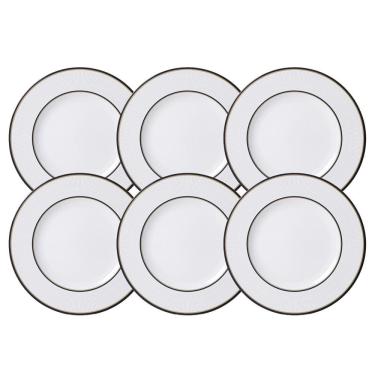 Imagem de Jogo De Pratos Sobremesa 21Cm Kit 6 Peças Sienna Porcelana