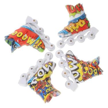 Imagem de Brinquedo de skate com ponta de dedo Abaodam, 2 pares de brinquedos es