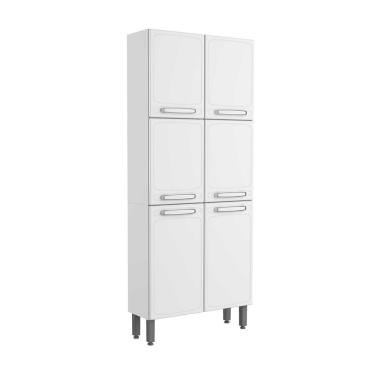 Imagem de Armário Paneleiro De Aço 6 Portas Branco Evidence Bertolini Branco
