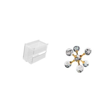 Imagem de Fenteer Porta-papel Higiênico em Formato de Esfera de Acrílico, Moderno, Dispensador de Papel Toalha, Suporte de Parede, Estatueta Decorativa para Mesa, Escri