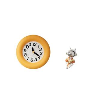 Imagem de Fenteer Relógio de Parede Silencioso E Contemporâneo em Madeira, Escultura de, Estátua Decorativa para Cozinha, Sala de Jantar, Quarto, Lareira Ou