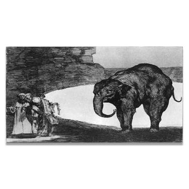 Imagem de LKXGRRSFG Impressão em tela romântica espanhola Francisco De Goya Mundo absurdo - Obra-prima do influente pintor romântico 80 x 120 cm sem moldura