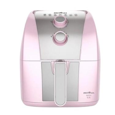 Imagem de Air Fryer Rosa Britânia 5,5L Sem Óleo 1500W BAFE53 Voltagem 220V, Rosa