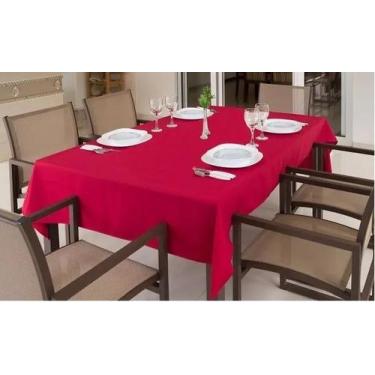 Imagem de Toalha de Mesa Quadrada Oxford 1,40 x 1,40 Admirare, Vermelha