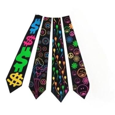 Imagem de Kit Festa Neon 140 Peças Para Balada Casamento Aniversário 15 Anos Com Óculos Tiaras Gravatas Marabu