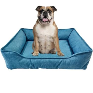 Imagem de Cama Macia Para Cachorro E Gato Suede Tamanhos M G Caminha Pra Cachorros E Gatos(Azul-petróleo,M)