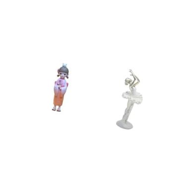 Imagem de Fenteer Elegante Estatueta de Gueixa Kabuki, Bailarina, Moderna Escultura de Arte Japonesa de Uma Dançarina de Quimono, para Acessórios de Quarto, Escritório