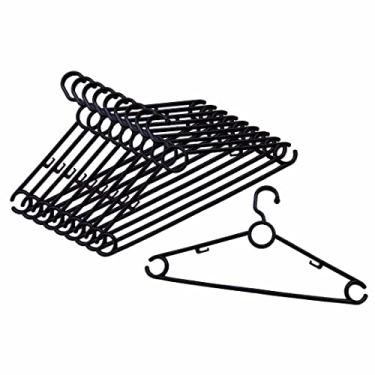 Imagem de kit 50 Cabides adulto preto reforçado, cabide argola para organizar roupas