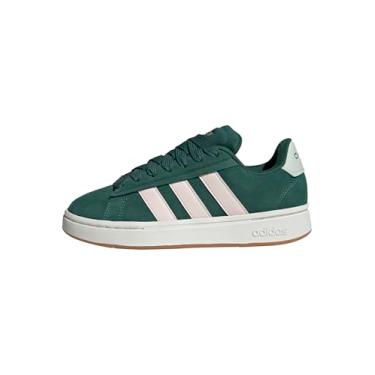Imagem de adidas Tênis feminino Grand Court Alpha 00s, Verde universitário/quartzo maravilha/verde linho, 36