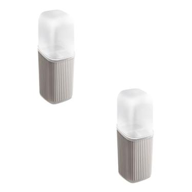 Imagem de Kit 2 Estojos Dentais Porta Escova Dente Higiene Viagem (Cinza Claro)