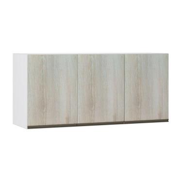 Imagem de Maleiro Ponte Aérea 3 Portas 145cm Branco C/Legno Crema