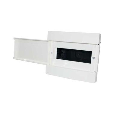 Imagem de Caixa De Distribuição Embutir 9 Din - 6 Ul Para Disjuntor - Branco E Preto