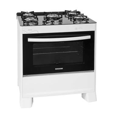 Imagem de SUGGAR FOGÃO NEO GLASS BRANCO MESA DE VIDRO 5 BOCAS TREMPE 6 APOIOS ACENDIMENTO AUTOMÁTICO FGVNG510BR