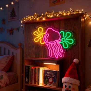 Imagem de Neonawall Cute Cartoon Neon Sign for Wall Decor Light Up Letters Business Led Sign Birthday Party Gifts Led Decorative Night Signs Girls’ Room Decoration Party Signs for Home Bedroom Grand Opening