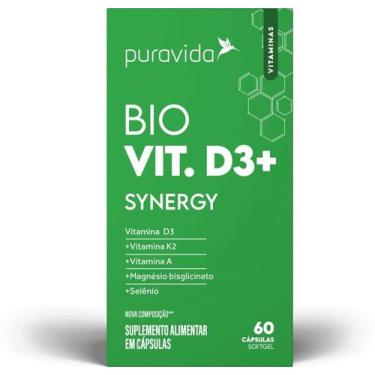 Imagem de Vitamina D3 Sinergy (60 caps) - Padrão: Único - Puravida