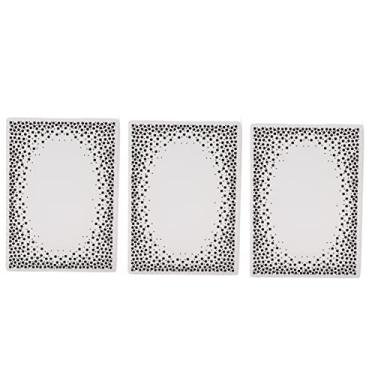 Imagem de 3 peças pastas de gravação em material plástico modelos de textura côncava convexa para convites DIY artesanato em papel estênceis de gravação em plástico durável de alta