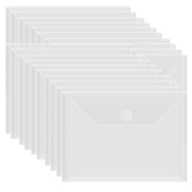 Imagem de Briartw 20 envelopes de armazenamento, 17,7 x 12,7 cm, bolsos de plástico resseláveis para cortar matrizes, estêncil, artesanato, bolsa de armazenamento transparente para carimbo