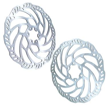 Imagem de VANLISON Pacote com 2 discos de rotor de freio dianteiro e traseiro – Substituição direta compatível com bicicletas sujas elétricas Surron Light Bee X/S e Segway X160/X260 | Aço inoxidável perfurado e