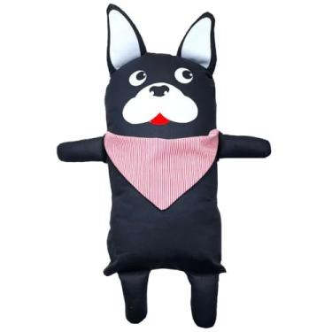 Imagem de Naninha para Bebê e Crianças HEEMM HIRA IMI Tecido Macio 100% Algodão Hipoalergênica Colecionável Artesanal Lavável e com Enchimento Removível 40x25cm Modelo BULLDOG FRANCÊS