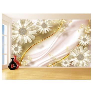 Imagem de Papel De Parede 3D Floral Textura Sala Flores 3,5M Xfl271 - Você Decor
