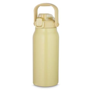 Imagem de Garrafa Térmica Litrão 1,5L em Aço Inox - Parede Dupla, Alça Integrada e Bico Ergonômico - AMARELA