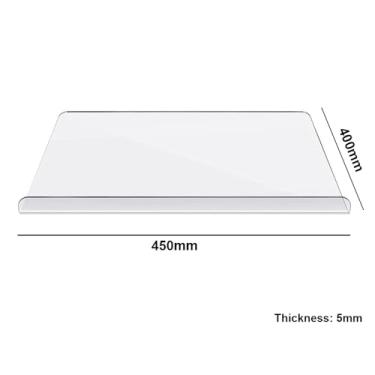 Imagem de Tabua de Corte Acrílico Transparente com Borda para Cortar Sanduíche Fruta Legume Pão Pizza Bolo Reutilizável Cozinha Casa Restaurante Refeição