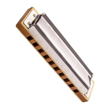 Imagem de Gaita clássica diatônica profissional 10 furos 20 tons blues harpa requintado instrumento musical (cor: D)