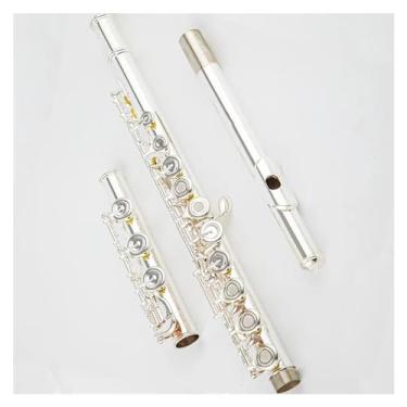 Imagem de Flauta Flauta Profissional Corpo de Cobre Branco C Chave 17 Banhado a Prata Instrumento Furo