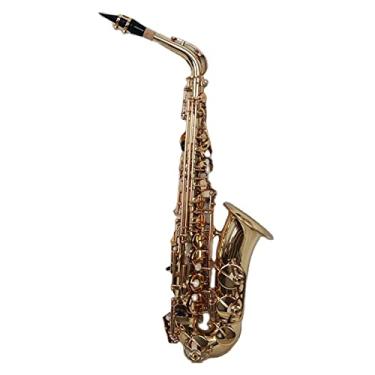 Imagem de Kit de saxofone profissional de alto grau laca dourada saxofone alto latão saxofone para iniciantes