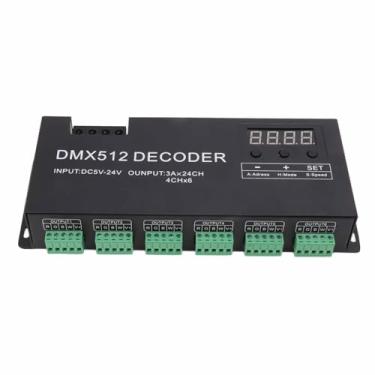 Imagem de Mingzhe Decodificador de 24 Canais Com Display Digital RGBW DMX512 Driver de Escurecimento LED Controlador de Barra de Palco DC5V 24V