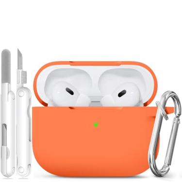 Imagem de Capa para Airpods Pro 3 (2025), capa de silicone macio para Apple AirPods Pro 3ª geração, capa com limpeza e chaveiro, à prova de choque e proteção antiarranhões