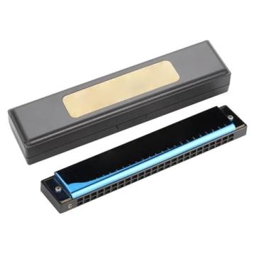 Imagem de Gaita profissional padrão diatônica chave de C 10 furos 24 tons azuis (azul)