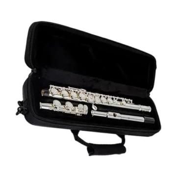 Imagem de Flauta Outfit Flauta Profissional Requintado Corpo de Cobre Branco Tom C 17 Orifício Aberto Superfície Banhado a Prata