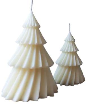 Imagem de Vela Aromatica, Par Velas Aesthetic Pinheiros Espiral Natalinas