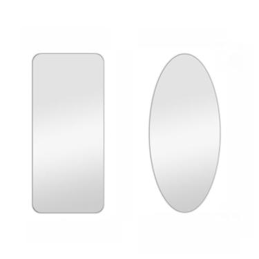 Imagem de Espelho Adesivo Plástico Decorativo Flexível Adesivo Espelhado Retangular ou Oval 40x90(aleatória)