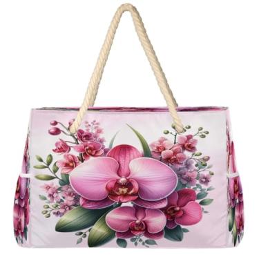 Imagem de hongjinglin Bolsa de praia grande, leve, dobrável, amor, autismo, colorida, bolsa de ombro para piscina, Cor 9, Large
