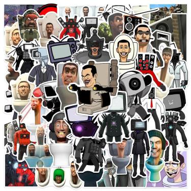 Imagem de Adesivos Skibidis Toilets Anime Cartoon 50 unidades de PVC impermeável