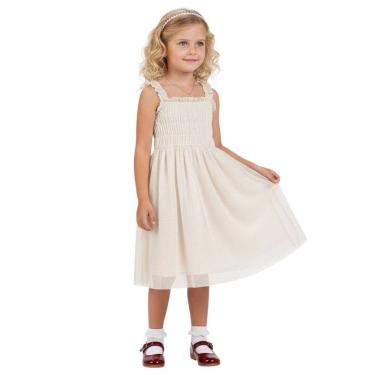 Imagem de Vestido Infantil Branco Shine Ano Novo Trick Nick Festa