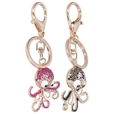 Imagem de Acouto Chaveiro de : 2 Peças de Pingente de Bolsa de Chave de Em Forma de Moda – Acessórios Femininos Chaveiros e (preto + rosa vermelha)