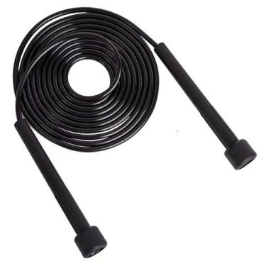 Imagem de Corda De Pular Speed Rope Ajustável Pvc Cross sobre(Preto)