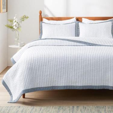 Imagem de Juego de ropa de cama de edredón Bedsure Blanco tamaño King con 2 fund