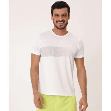 Imagem de Camiseta Masculina Fitness Manga Curta MR-41036, Branco, GG