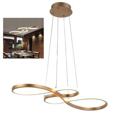 Imagem de Lustre Pendente Arco Infinito Led 3 Em 1 Recepçao Restaurante Hall De Entrada Hotel Sala De Jantar Residencial Comercial