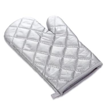 Imagem de Luvas resistentes ao calor de nível profissional, especificamente concebidas para uso em fornos, churrasqueiras e cozinhas – fabricadas com material resistente a altas temperaturas.