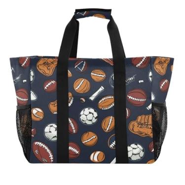 Imagem de STAYTOP Bolas esportivas e luvas grandes bolsas de praia para mulheres e homens, à prova d'água à prova de areia, bolsa de natação para piscina, academia, mercearia, viagem